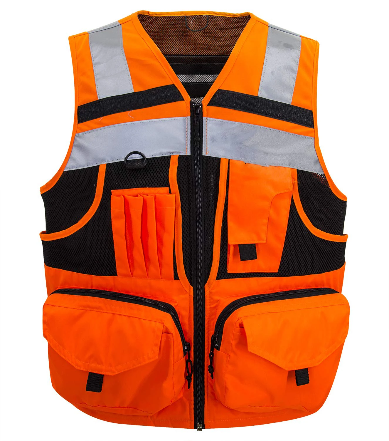 
Safety Vest Protective Workwear Multi Pockets With Reflective Strips Outdoor Work Vest 