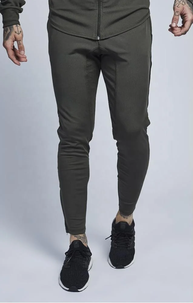 
fashion mens sweat pants slim joggers wholesale zipped cuffs zip side pockets mens joggers 