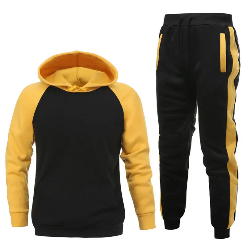 Training Suits Cotton Hoodie Sweatsuits Cheap price running Fitness jogger Winter Tracksuit sets For Men Sport Wear