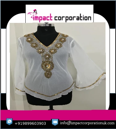 High Quality 2022 Women Autumn Winter Beading Sequined Pattern Long Sleeve Knitted Pullover Tops Hand Embroidery Work long top