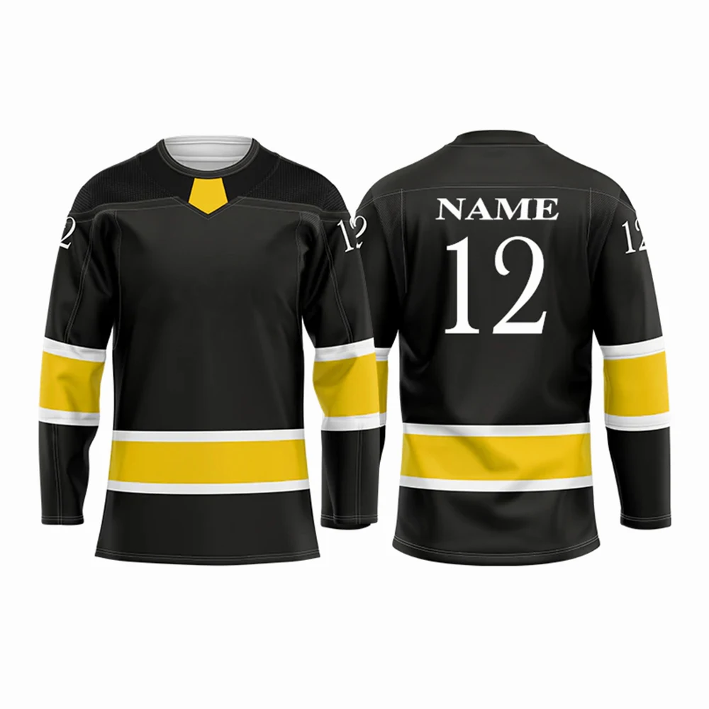 Team Wear Ice Hockey Jerseys Polyester Made Winter Warm Ice Hockey Jerseys Custom Design Printed Jerseys For Adults