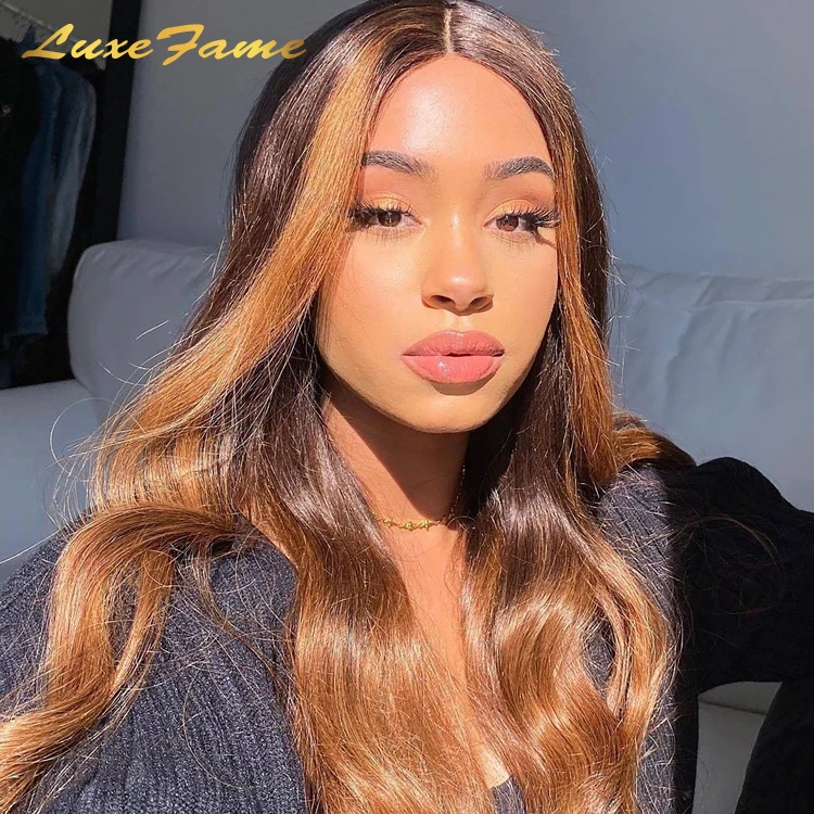 
P4/27 Highlight Color Hd Lace Front Human Hair Wig,Wholesale Hd Full Lace Human Hair Wig,Brazilian Colored Virgin Human Hair Wig 