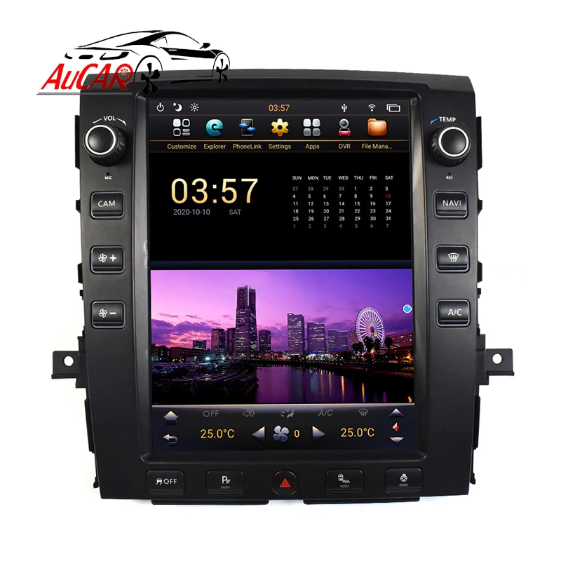 AuCar 12.1 Inch Android 9 GPS Navigation Android Stereo Head Unit For Nissan Titan 2015-2019 Car Radio Multimedia Stereo Player
