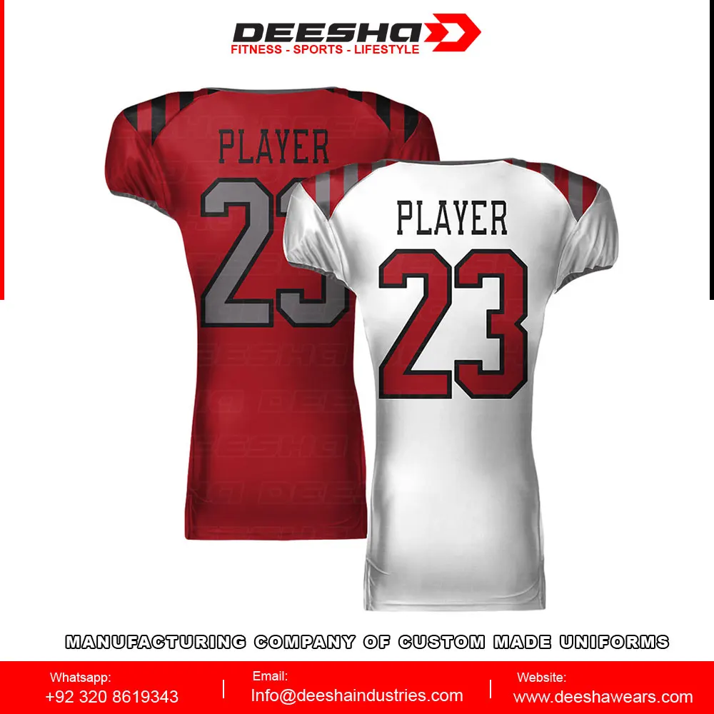 High Quality Unisex American Football Jersey Customized Designs Printing Breathable Sublimated Plus Size XL XXS Number Pattern