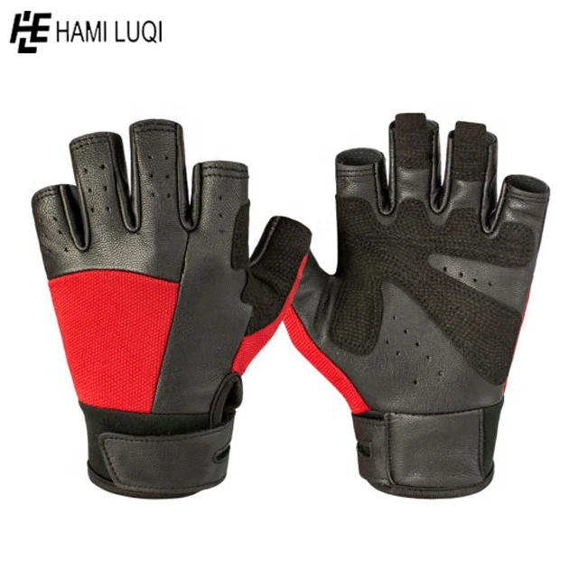 Anti Slip Breathable Sports Workout Fitness Training Weight Lifting Gym Gloves with Wrist Wraps Black Unisex