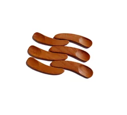 Оптовая продажа деревянная ложка для крема лица косметическая лопатка мини-ложка фабрика