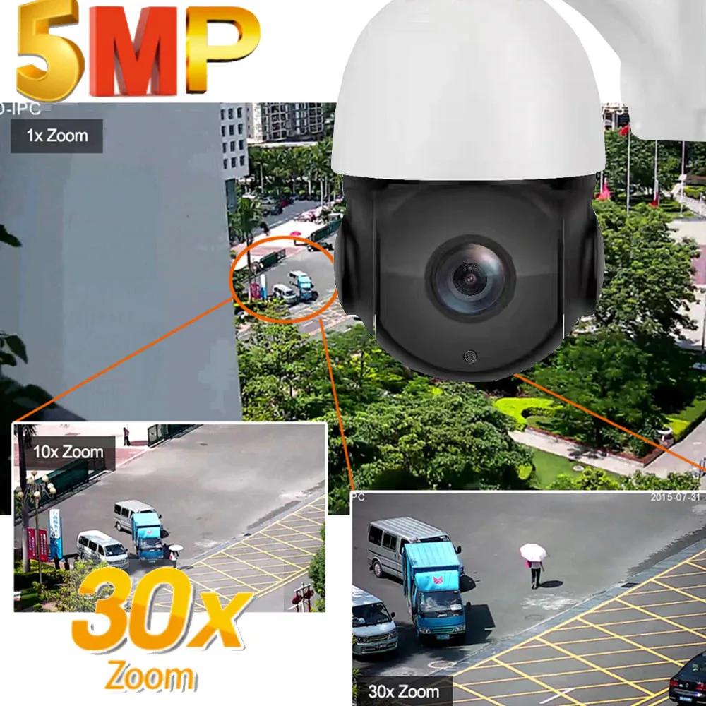 H.265 8MP 30x Optical Zoom Human Auto Tracking POE Wifi Speed Dome Network IP PTZ Camera RTSP Security Video Surveillance Camhi
