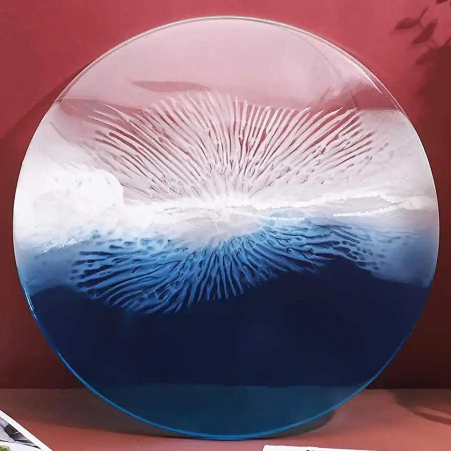 30cm Large Circle Resin Tray Mold 11.8 inch Silicone Dish Mould Round Serving Epoxy DIY Clock Casting  Home Decoration