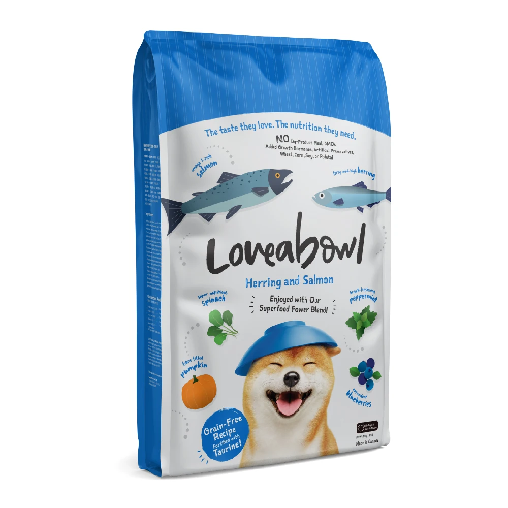  Бренд Loveabowl улучшение здоровья глаз и сердца самая вкусная экзотическая морепродукция 1 4 кг сельдь лосось собачья сухая еда