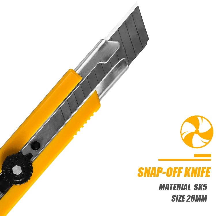 Utility Knives ABS Handle Stainless Iron Black Blade 28mm Wide SK5 Adjustable Fold Utility Knife