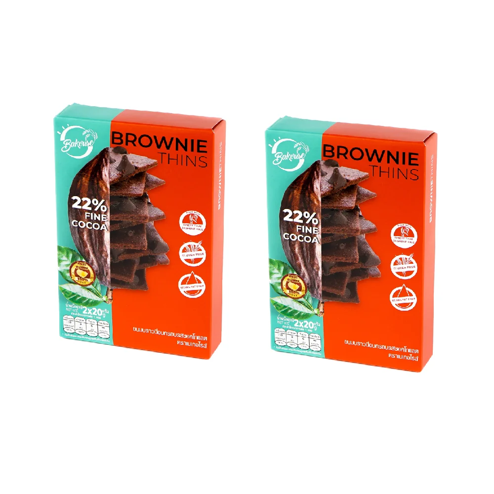 100% без глютена, шоколадный ароматизатор Brownie Thins, 40 г, готовый к употреблению