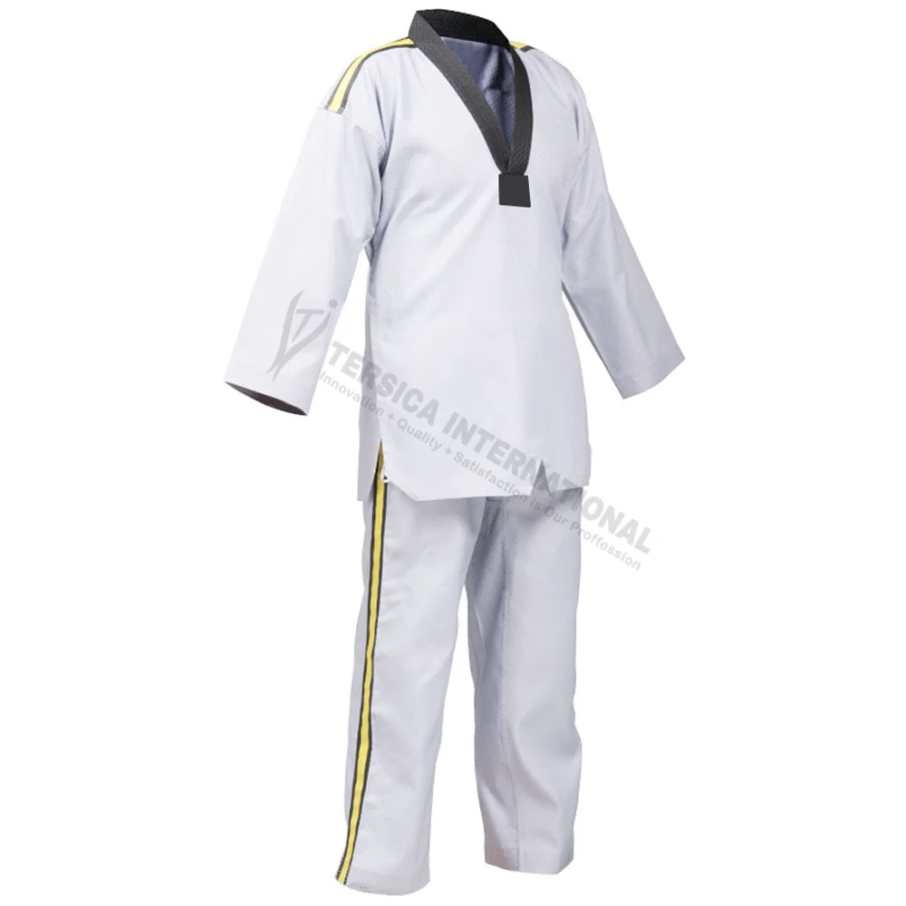 Martial Arts Taekwondo Uniform In Blue Color / 100% Cotton Fabric Taekwondo Uniform