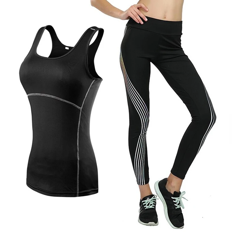 Оптовая продажа хорошее качество Женский комплект для йоги с начесом Быстросохнущий набор бега множеством карманов на молнии легкий