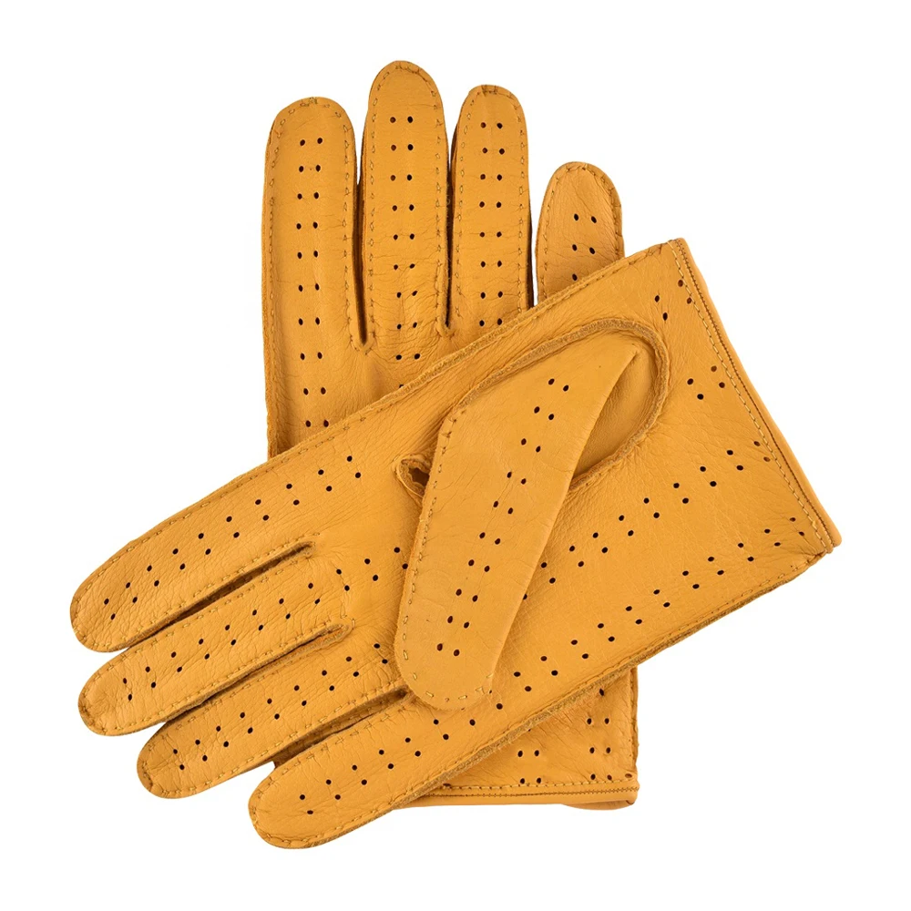  Лидер продаж изготовленные на заказ Модные кожаные перчатки для вождения с отверстиями спины высококачественные