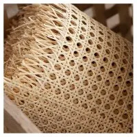 Square Mesh Bleached Synthetic Rattan Cane Webbing Roll Top A Grade various size for chair table decor from Viet Nam