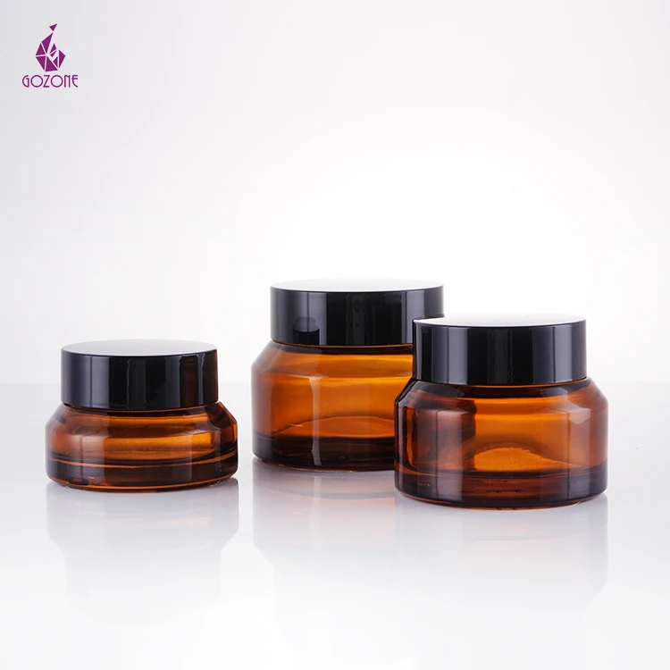 Упаковка для крема тела Янтарный лосьон крем лица контейнер Косметика стеклянная