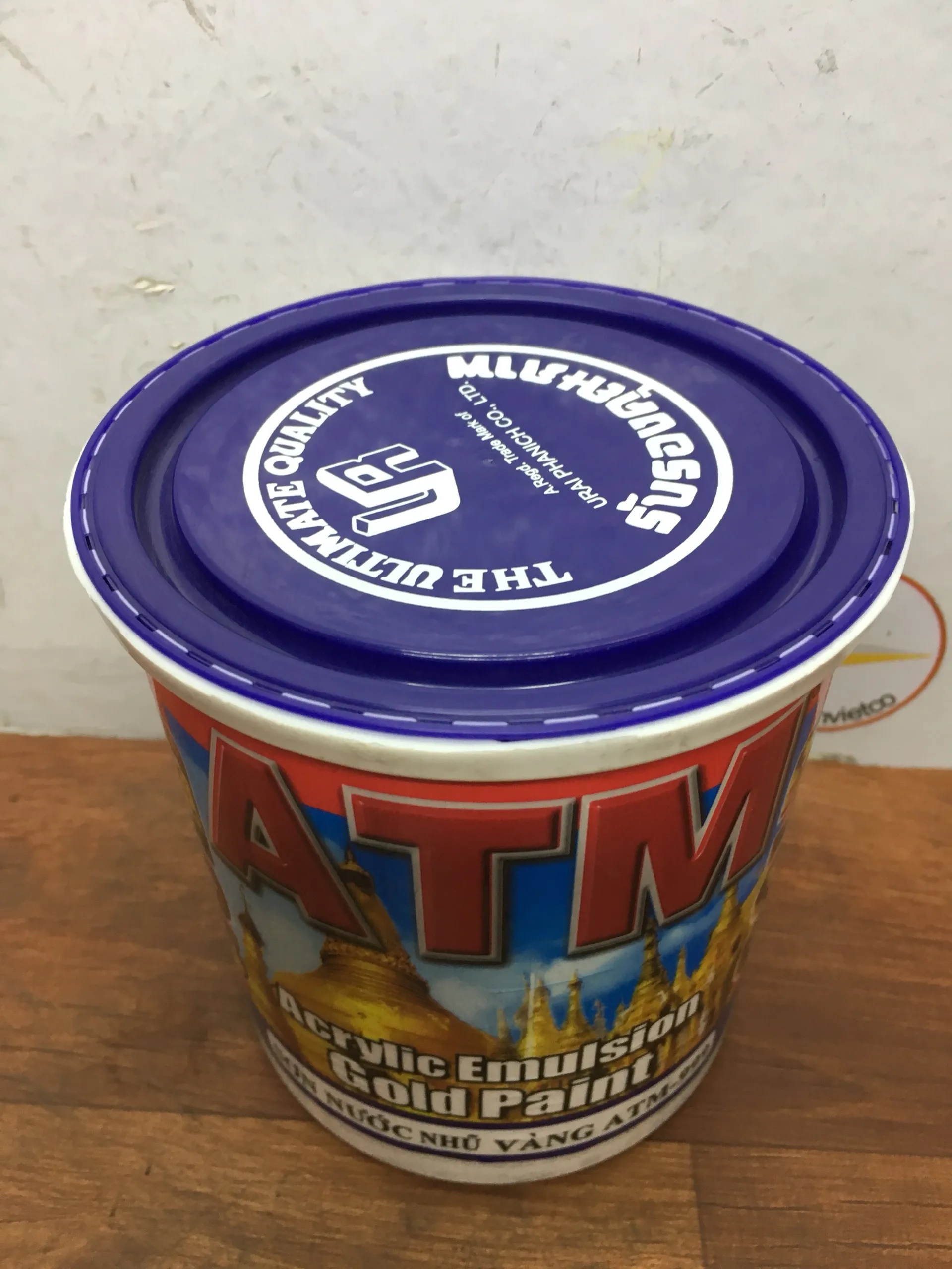  Золотая эмульсия краска ATM 999 для стен потолков статуй языки 1 кг