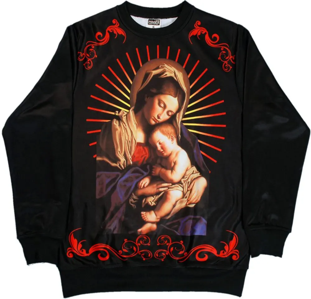 
 Full Sleeve Shirt Sweatshirt Full Sublimation, MotherMary, Matha, Jesus, Christmas, Sublimated  