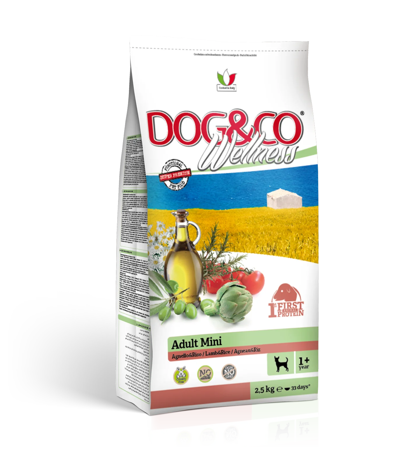 Made in Italy - Dried Animal Proteins  Dry Dog Food for Adult Dog