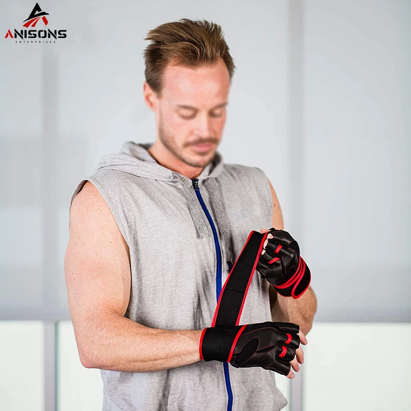  Тренажерный зал кожаные перчатки для силовых приемов и тренировки фитнес-тренировочные лучшие тяжелой