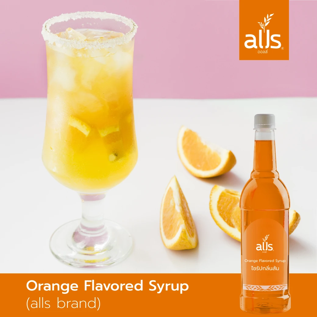  Оптовая продажа Таиланд 500 мл Упаковочная бутылка сироп с ароматом оранжевого цвета для продажи