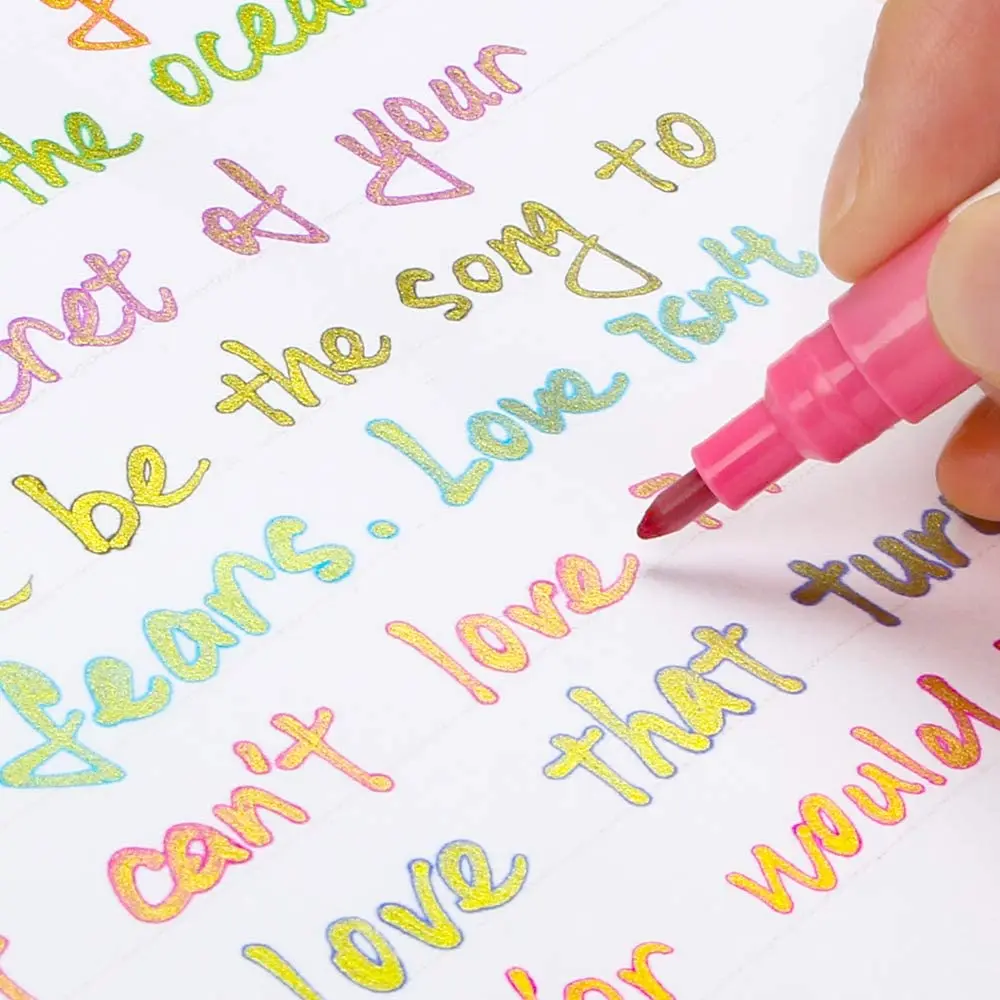 Лидер продаж двухстрочная контурная ручка 12 цветов Подарочная карточка ручки для рисования цветная