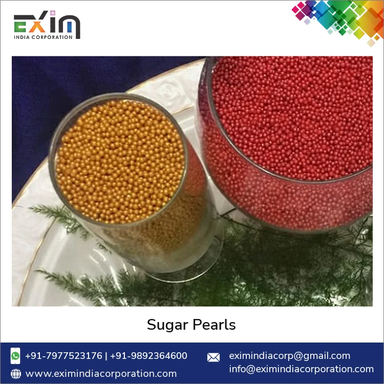 Genuine Quality Widely Selling Edible Yellow Sugar Pearls Balls for Wholesale Purchasers