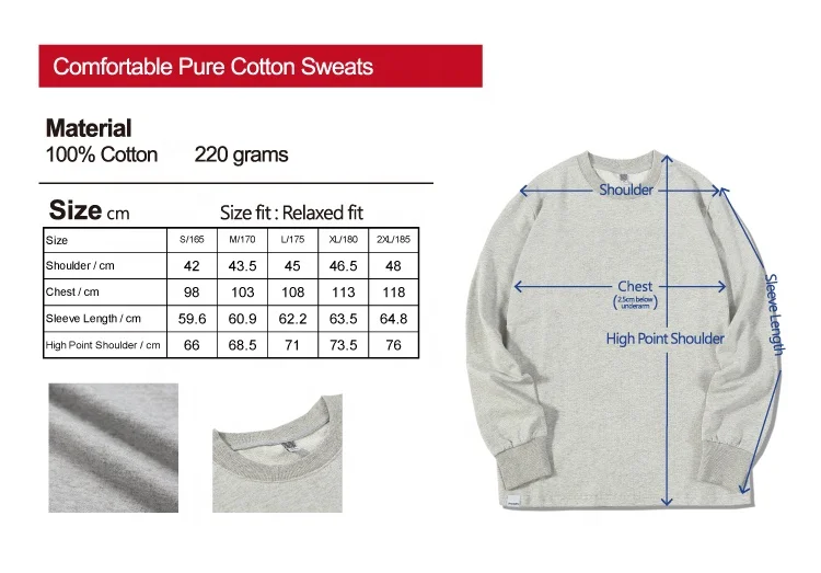 Top sale	fast supplier fashionable Stock 100% cotton screen printing 220g 100 cotton crew neck sweatshirt for Men