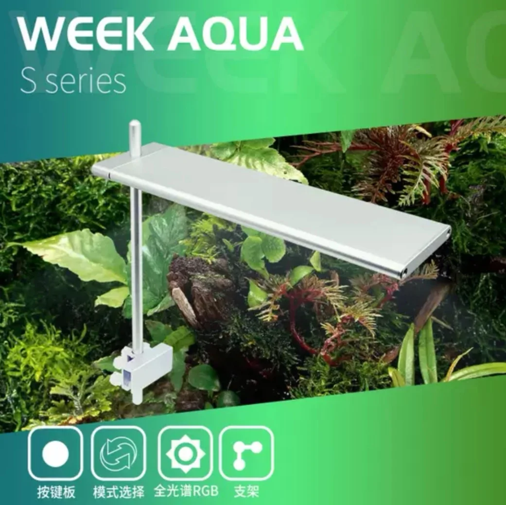 Aquarium AC 100-240v Week Led Super Slim Aqua Fish Tank Touch Control RGB led Aquatic Plant Fish Tank Fresh Water Tank LED Light