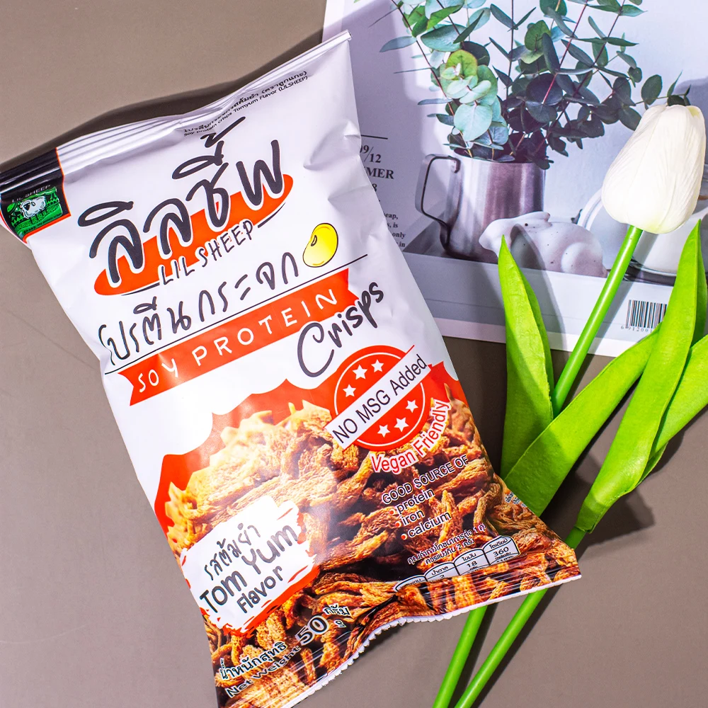 Grain Snack Soy Protein Crisps Tomyum Flavor From LIL SHEEP Thailand