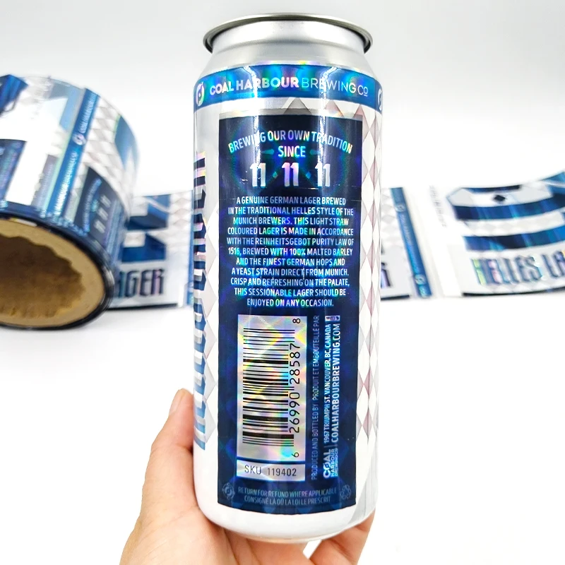 shrink sleeve with hologram heat seal plastic water bottle sleeves steam heat wrap sleeve beer shrink label