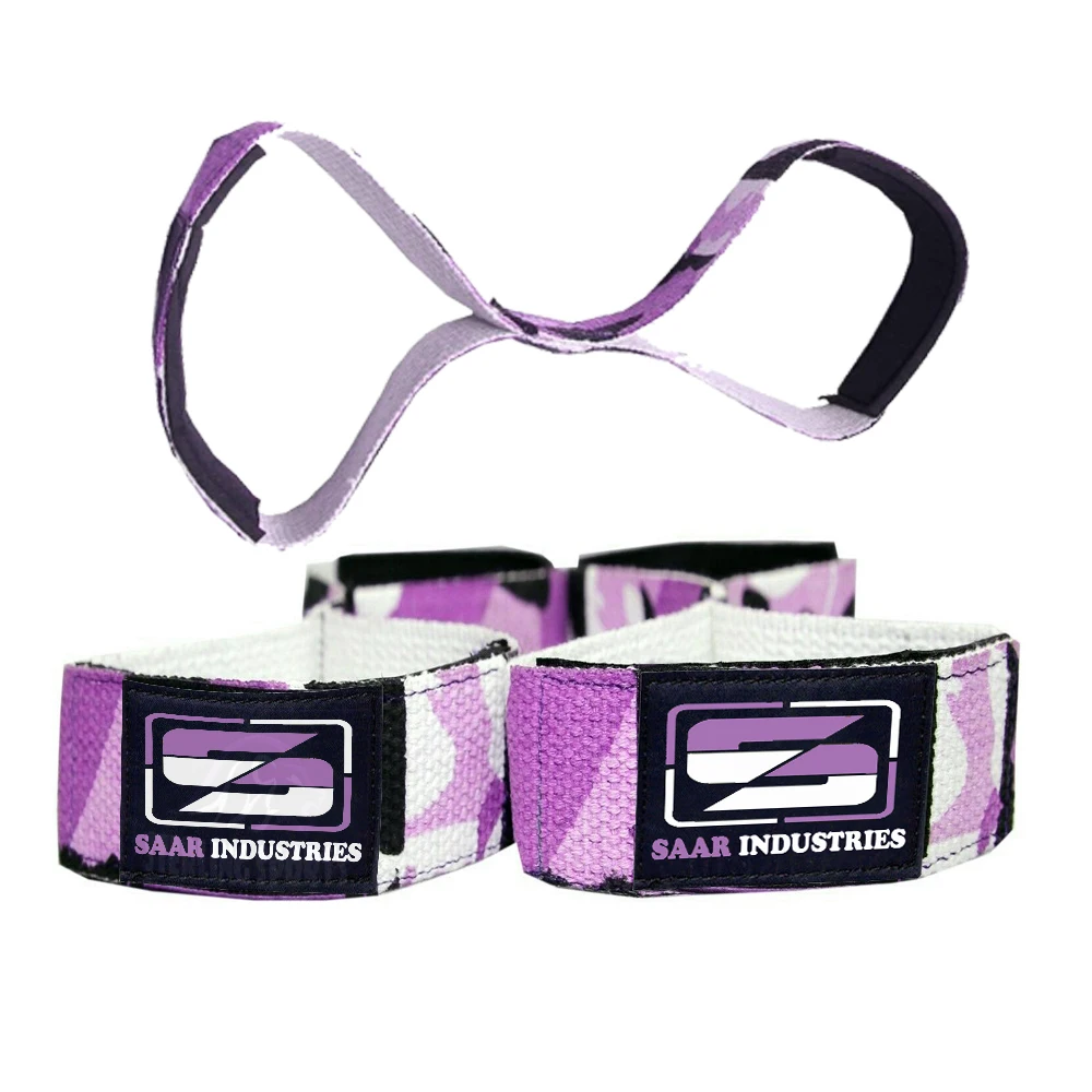 Best Quality Power Lifting Wrist Support Figure Eight Straps Cotton/Neoprene Material Hot Selling Figure 8 Straps