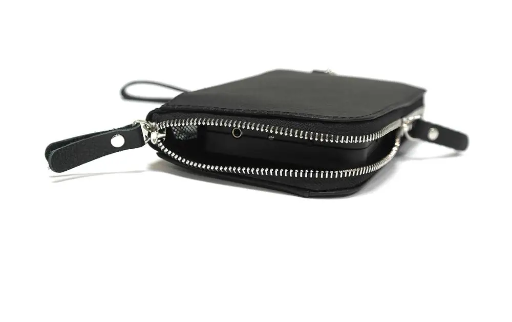 Covert Silent Ultrasonic Microphone Anti-Spy Recording Suppressor with Leather Clutch