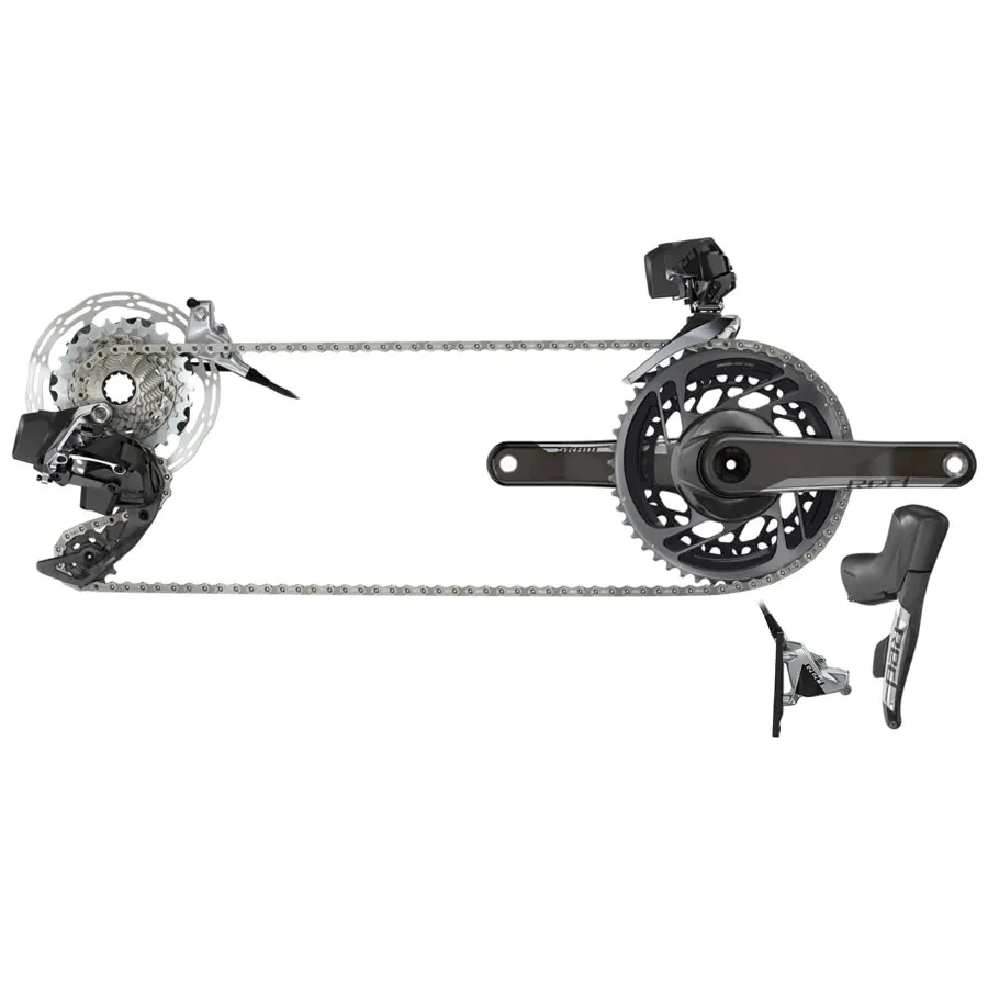 New Good Quality SRAMs RED eTap AXS 2x12 Groupset with Hydraulic Disc Brakes - Flat Mount - 48/35T Crank