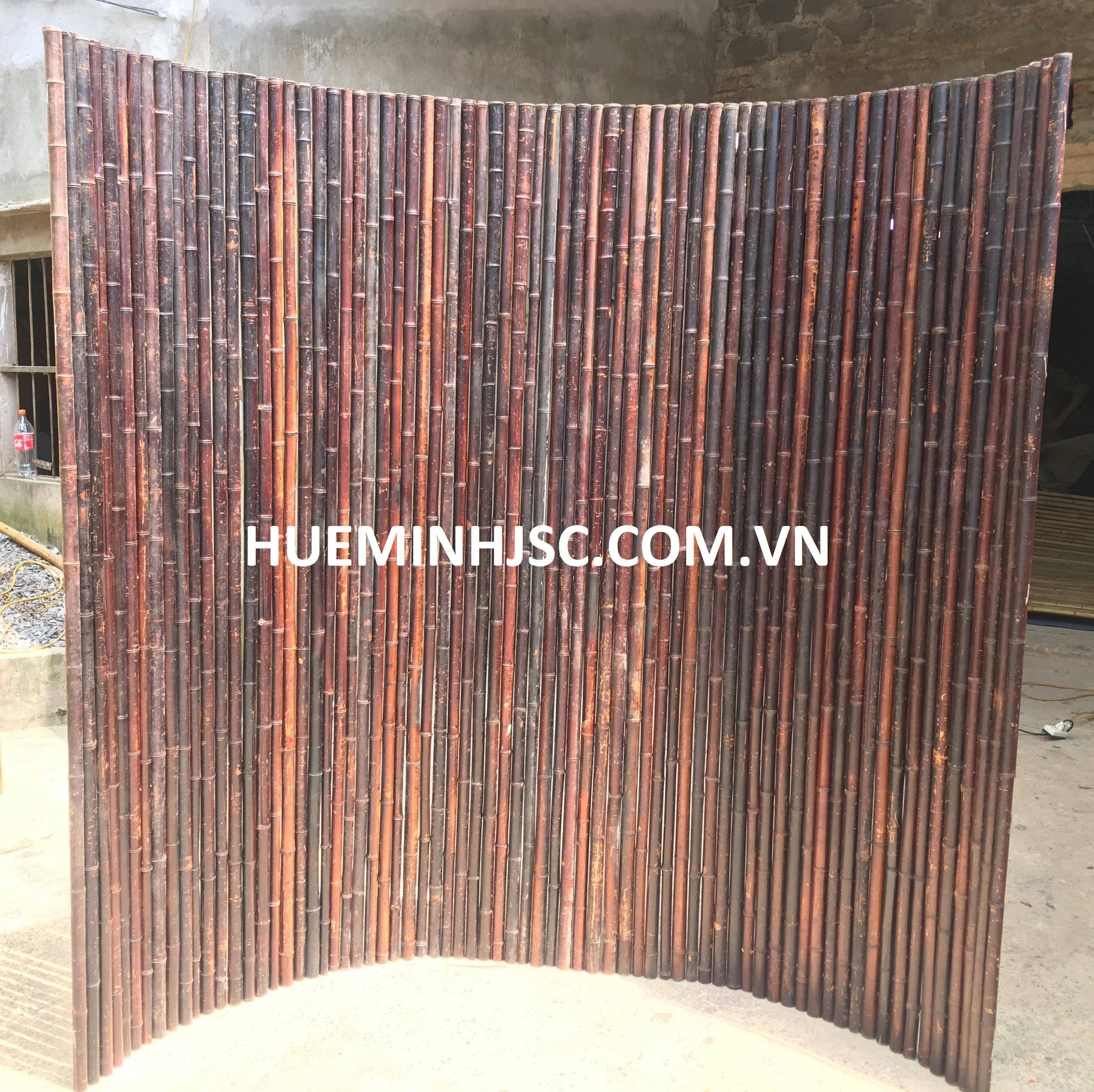 High quality Smoke Bamboo fences for garden 100% Vietnamese natural forest bamboo easy to assemble environmentally friendly