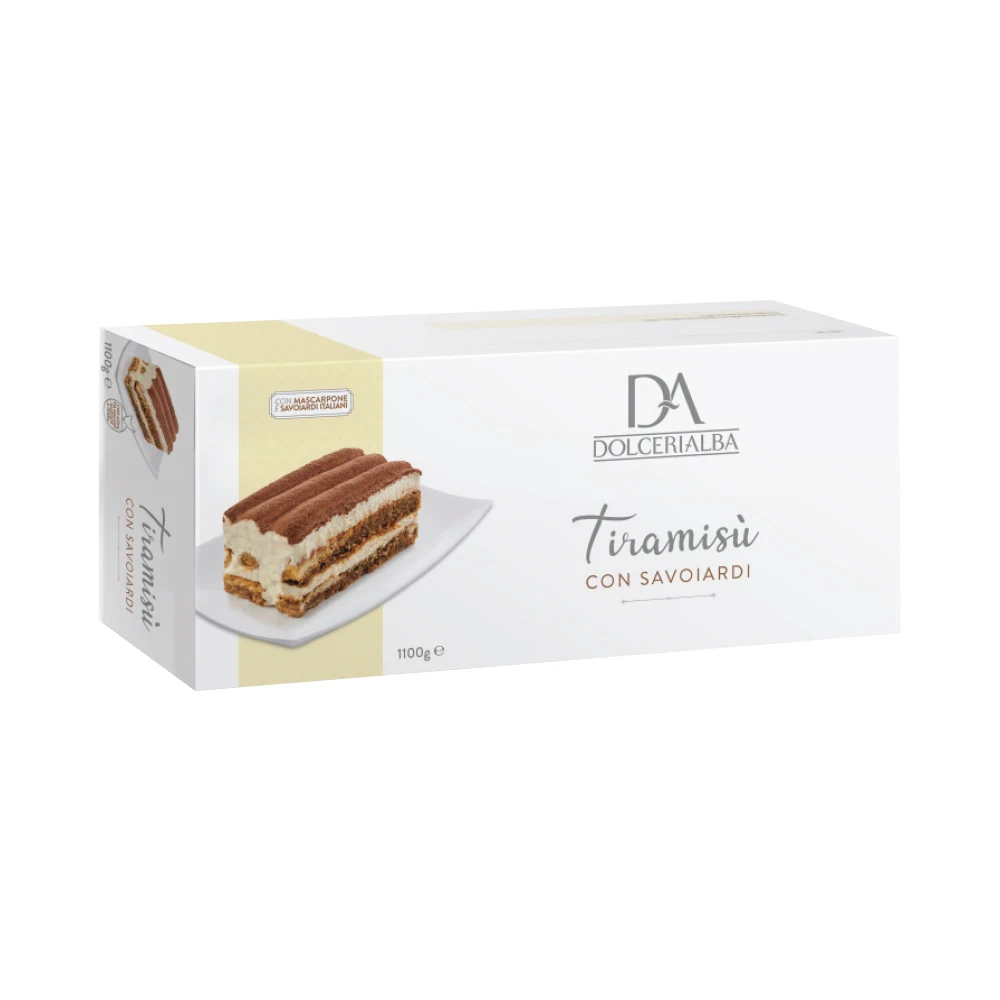Best Quality Made in Italy Tiramisu with Ladyfingers Frozen Dessert Family Pack 1100g Wholesale Cake