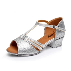 Salsa Factory cheap Latin for girls satin long strap 3cm low heel children soft latin dance shoes