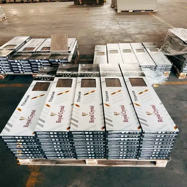 
SPC Vinyl Flooring 100% Waterproof Uniclic License Tech Eco and Health Friendly Flame Resistant Rigid Core Vinyl Plank 