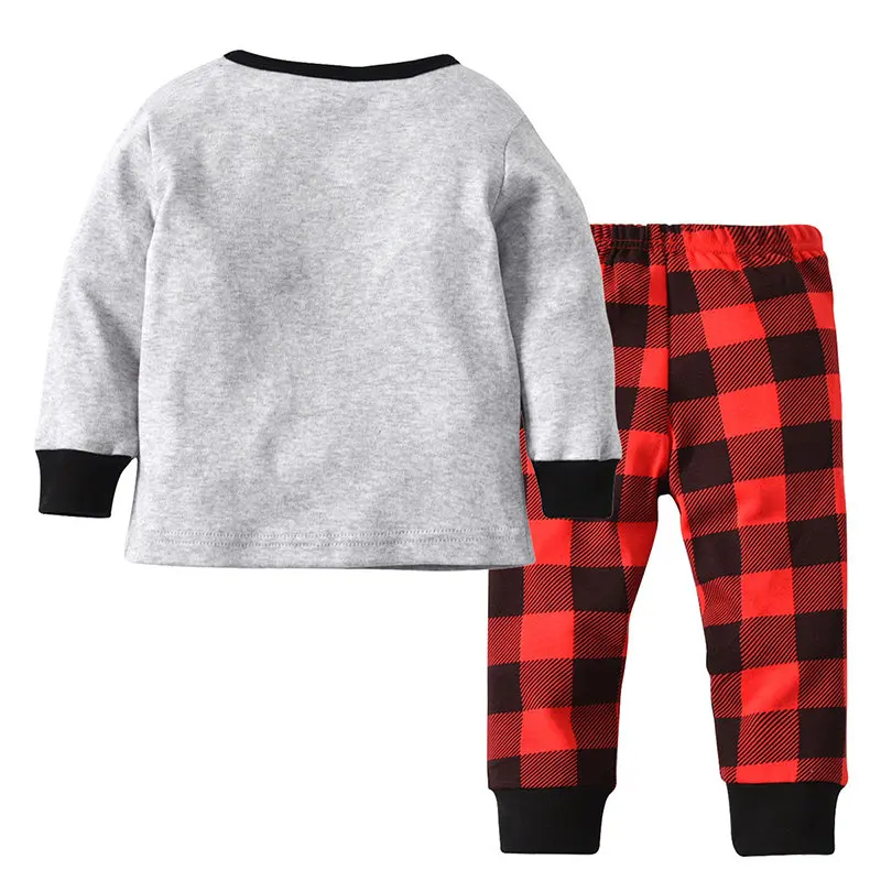 Wholesale Winter Girls Boys Christmas Pajamas Sets Toddler Baby Cotton Outfit Clothing Kids Pyjamas Set Children Clothing