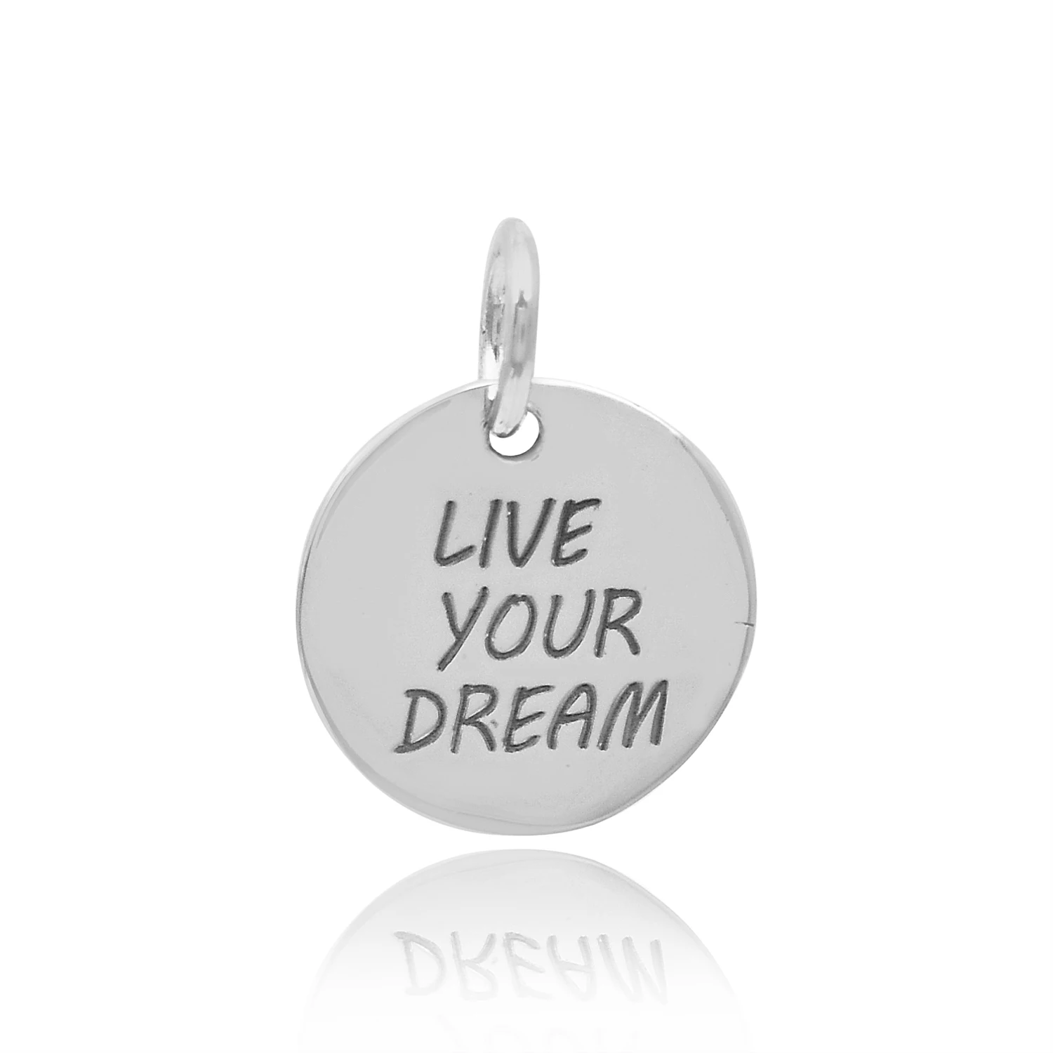 Custom factory wholesale silver classic 925 sterling silver tags charms for name list pendant