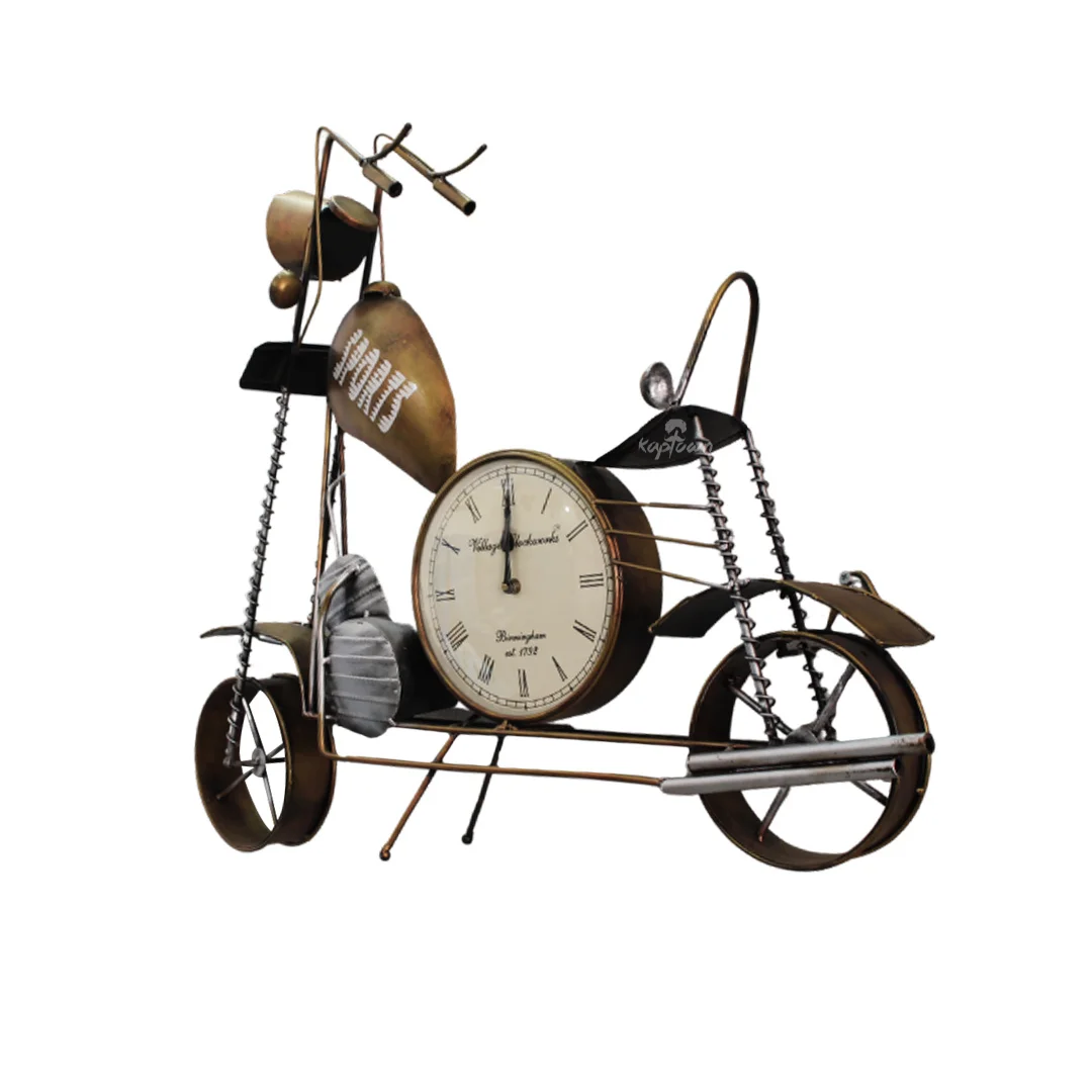 Newest Amazon Hot Selling ICONIC BIKE WITH CLOCK Custom Decorative Metal Luxury Party Office Home Table decoration