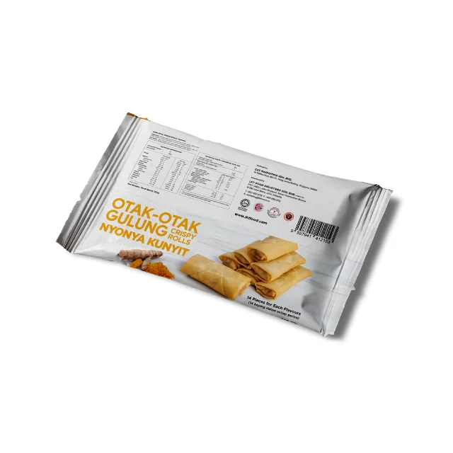 Горячая Распродажа готовые к употреблению Хрустящие рулоны Halal Lazat Otak-otak Gulung-nyuzunkunyit 12 (275 г X 24 кв. М) Замороженные продукты