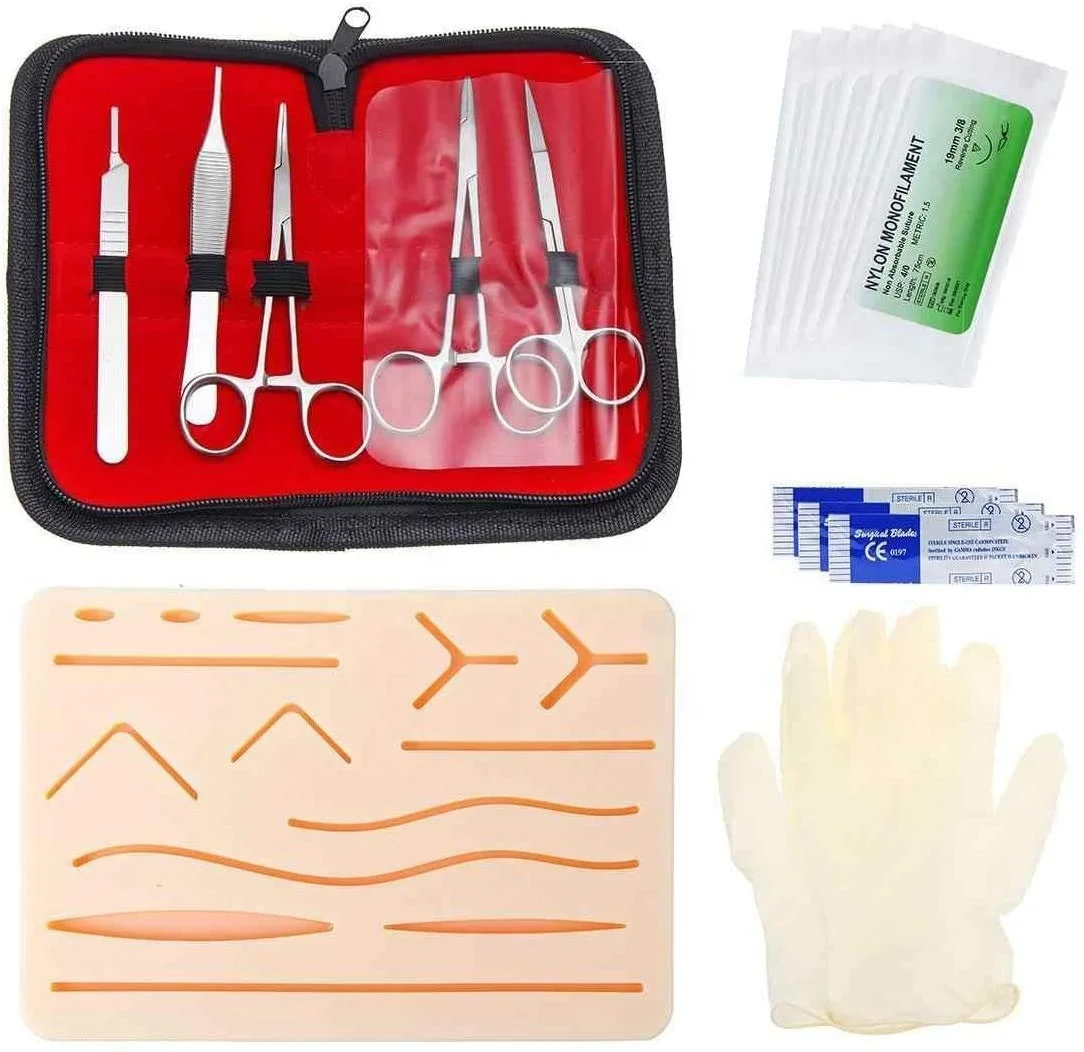 High Quality Surgical-Suture-Practice-Kit-with-Large-Silicone-Suture-Pad