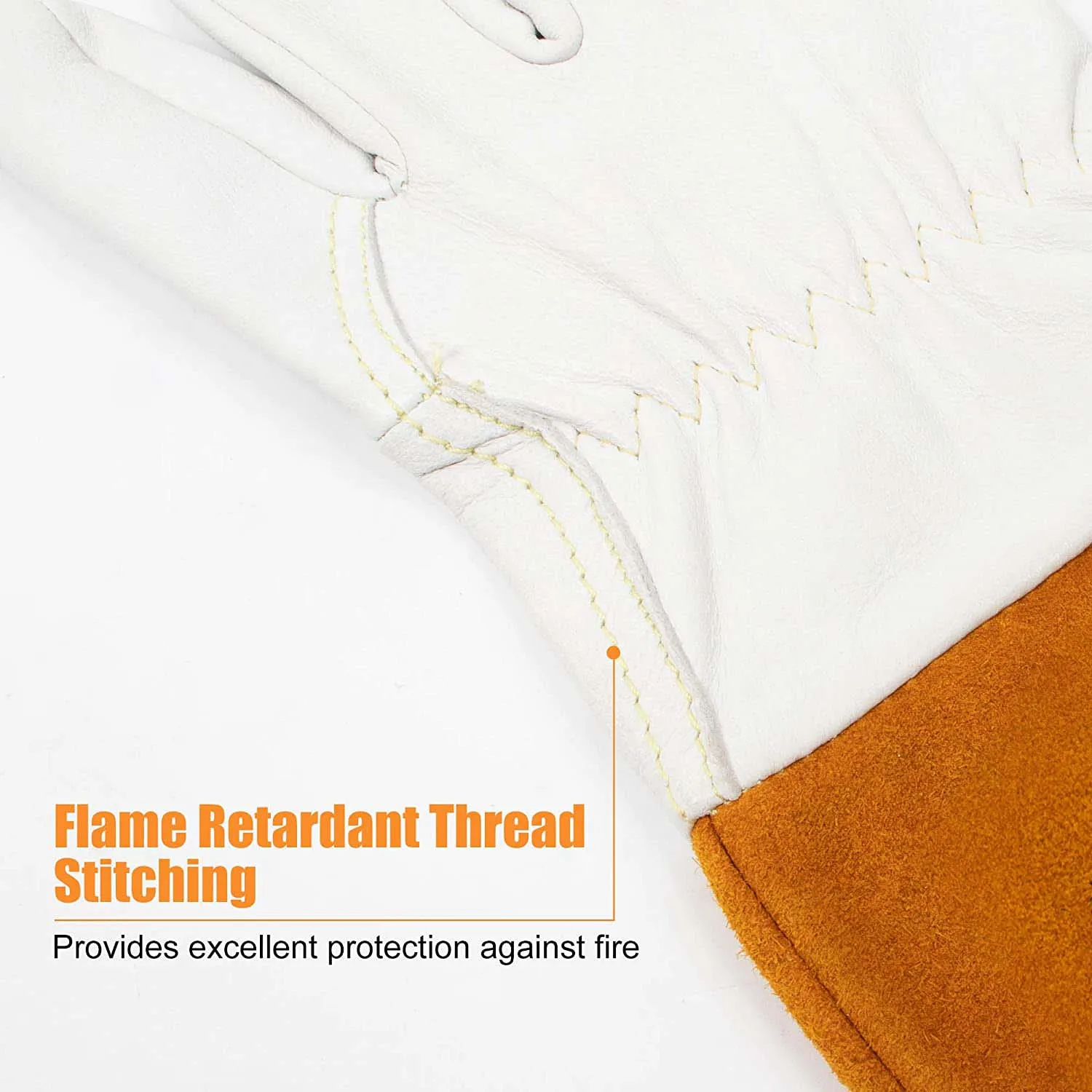 2021 лучший дизайн изготовленные на заказ козья кожа сварочные перчатки TIG/MIG с кевларовым нитком