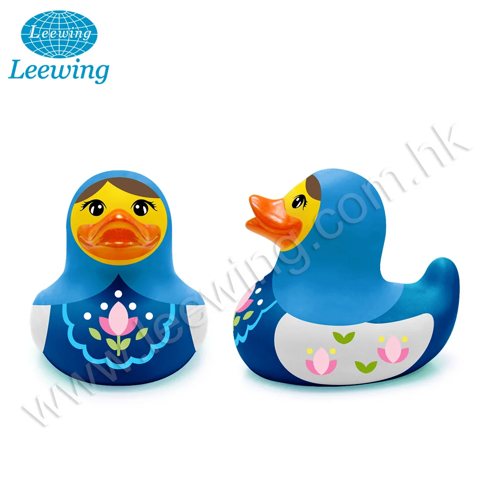 Hot New Unique Country Souvenir Promo Gift  Logo Printed Plastic PVC Vinyl Customized Russia Mascot Russian Doll Rubber Duck