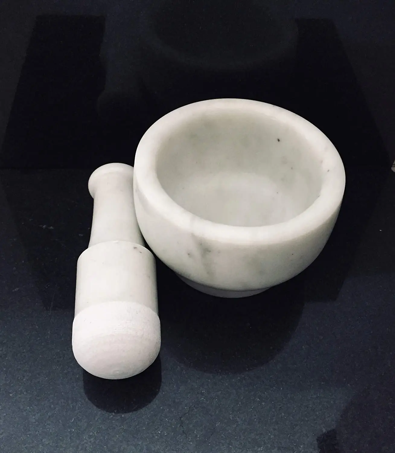 White Marble Pestle Kharal Amam Dasta Okhli Mortar Grinding Set for Small Spices and Medicines