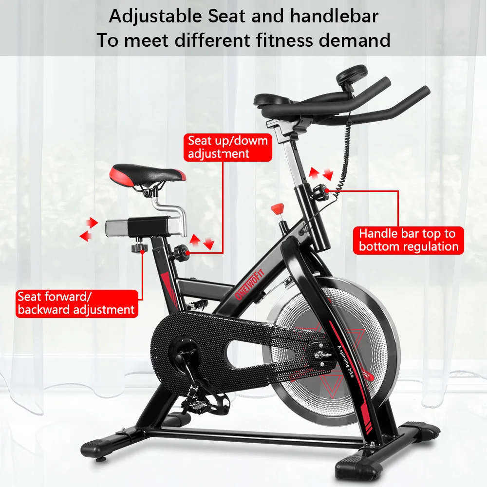 OneTwoFit Hot Sale Modern Estatica Magnetic Cardio Indoor Cycling Stationary Spin Fitness Exercise Spinning Bike