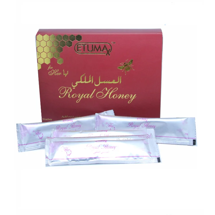 
Premium Quality Elegant Honey Box Rich In Vitamins Full Nutrition 15g Per Sachet Royal Honey Etumax For Women 