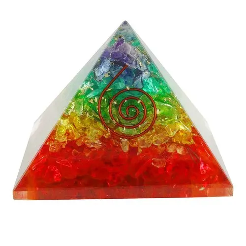 Best Quality Orgone Pyramid OEM  Chakra Spiritual Orgonite Pyramids Customized With Copper Coil Meditation By Crystals Supply