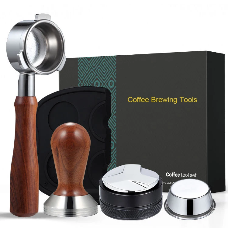 Luxury Barista Accessories Coffee Maker Tools 54mm Stainless Steel Espresso Coffee Distributor Tamper Set